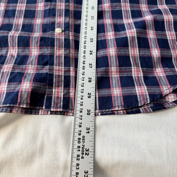 LINCS DC&Co Men's Lightweight Long Sleeve Button Up Shirt Navy/Pink Size X-Large - Picture 9 of 14